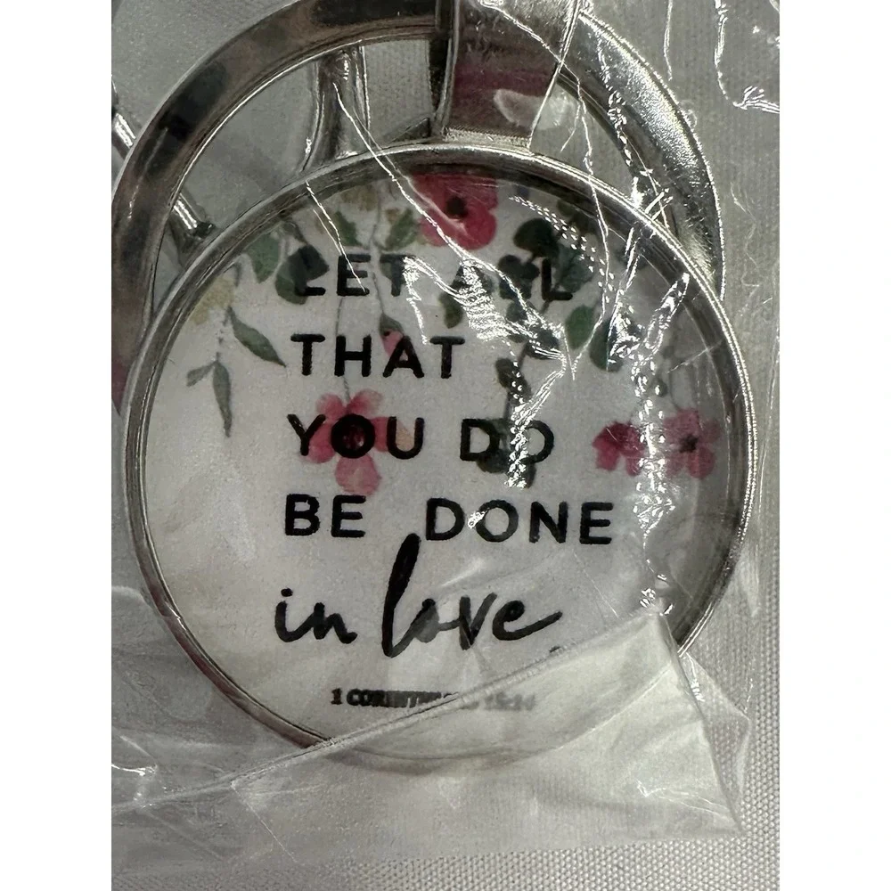 Ladies Inspiration Religious Christian Jewelry Bible 1 Cor 16:14 Keychain